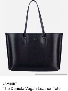 Daniela Vegan Leather Tote in Black